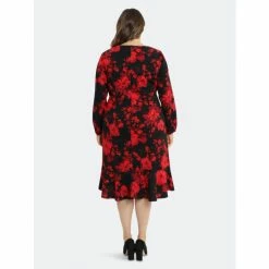 Maggy London London Times Curve Belsinia Dresses Black/red/wine 044 -Maggy London shop unnamed file 1006