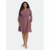 Maggy London London Times Curve Cleo Dresses Plum Wine