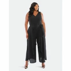 Maggy London London Times Curve Maxandra Jumpsuit Jumpsuits & Rompers Black