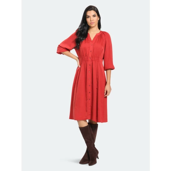 Maggy London London Times Riley Dresses Brick 3 Maggy London London Times Riley Dresses Brick