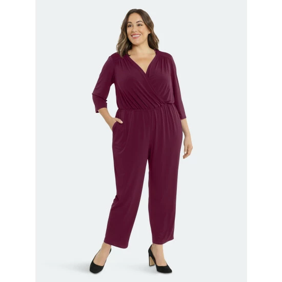 Maggy London London Times Curve Terresa Jumpsuits & Rompers Dark Navy 4 Maggy London London Times Curve Terresa Jumpsuits & Rompers Dark Navy - Image 2