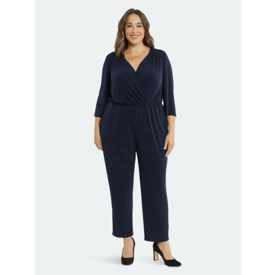 Maggy London London Times Curve Terresa Jumpsuits & Rompers Dark Navy 6 Maggy London London Times Curve Terresa Jumpsuits & Rompers Dark Navy - Image 4