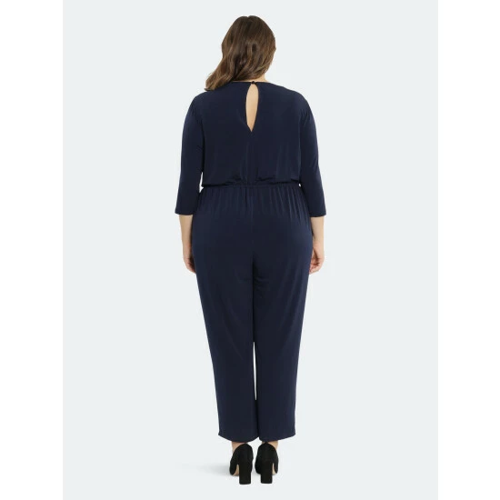 Maggy London London Times Curve Terresa Jumpsuits & Rompers Dark Navy 7 Maggy London London Times Curve Terresa Jumpsuits & Rompers Dark Navy - Image 5