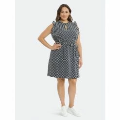 Maggy London London Times Curve Gabby Dresses Navy / Ivory -Maggy London shop unnamed file 1144
