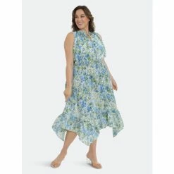 Maggy London London Times Curve Lois Dresses Lois Soft White / Blue -Maggy London shop unnamed file 1147