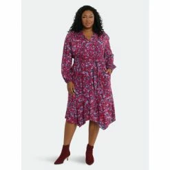 Maggy London London Times Curve Faira Dresses Wine Raspberry -Maggy London shop unnamed file 1173