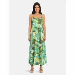 Maggy London London Times Stella Petite Dresses Aqua / Green Olives