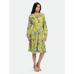 Maggy London London Times Heria Dresses Navy Lavender Lime