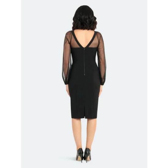 Maggy London Carmindy Illusion Dresses Black 5 Maggy London Carmindy Illusion Dresses Black - Image 3
