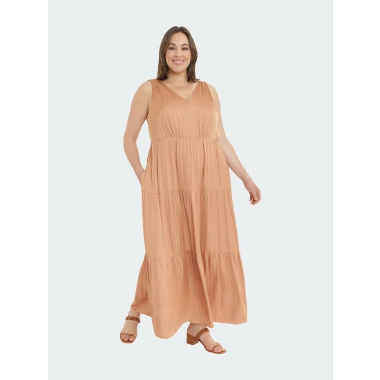Maggy London Macie Curve Dress Dresses Desert Sand 4 Maggy London Macie Curve Dress Dresses Desert Sand - Image 2