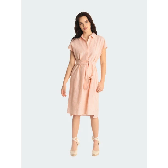 Maggy London Sandy Dress Dresses Sun Orange/ivory 4 Maggy London Sandy Dress Dresses Sun Orange/ivory - Image 2