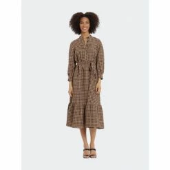 Maggy London Sadie Dress Dresses Brown Plaid
