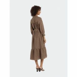 Maggy London Sadie Dress Dresses Brown Plaid -Maggy London shop unnamed file 1342