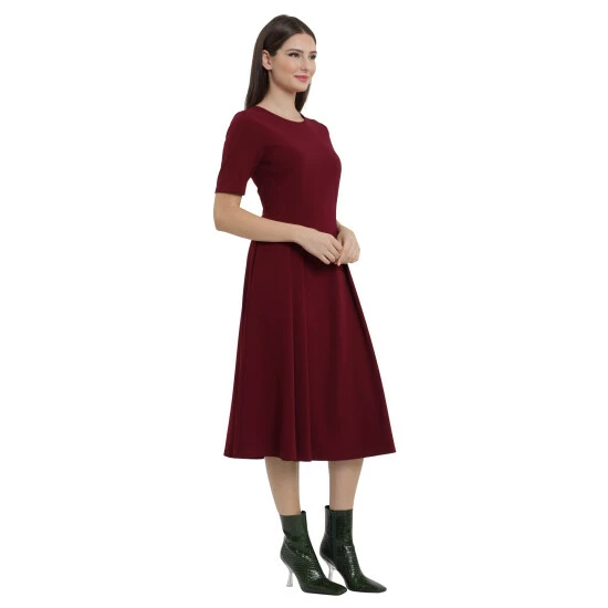 Maggy London Tresa Petite Dresses Arresting Burgundry 4 Maggy London Tresa Petite Dresses Arresting Burgundry - Image 2