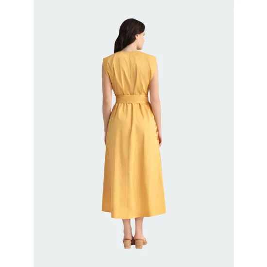Maggy London Marley Petite Dress Dresses Mustard 4 Maggy London Marley Petite Dress Dresses Mustard - Image 2
