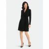 Maggy London Richie Wrap Tuxedo Dresses Black
