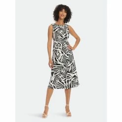 Maggy London Dana Dress Dresses Black / Soft White