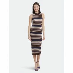 Maggy London Jade Dress Dresses Navy/brown/ivory