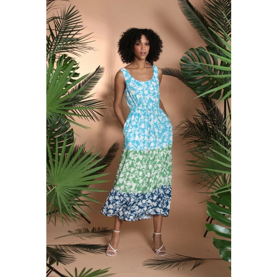 Maggy London Kaia Dress Dresses Cream/air Blue 6 Maggy London Kaia Dress Dresses Cream/air Blue - Image 4