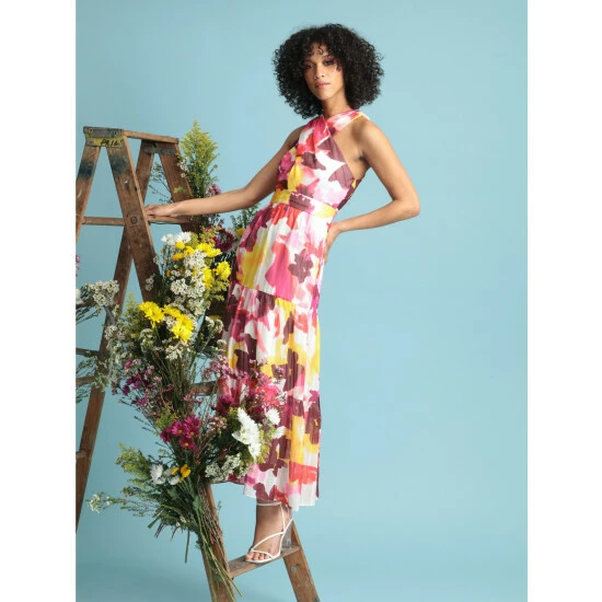 Maggy London Lilia Dress Dresses Soft White / Magenta 4 Maggy London Lilia Dress Dresses Soft White / Magenta - Image 2