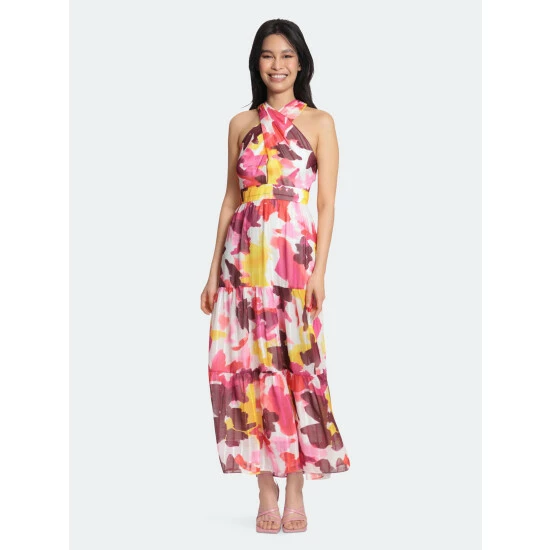 Maggy London Lilia Dress Dresses Soft White / Magenta 7 Maggy London Lilia Dress Dresses Soft White / Magenta - Image 5