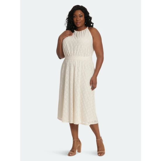 Maggy London London Times Curve Zelda Dresses Ivory 6 Maggy London London Times Curve Zelda Dresses Ivory - Image 4