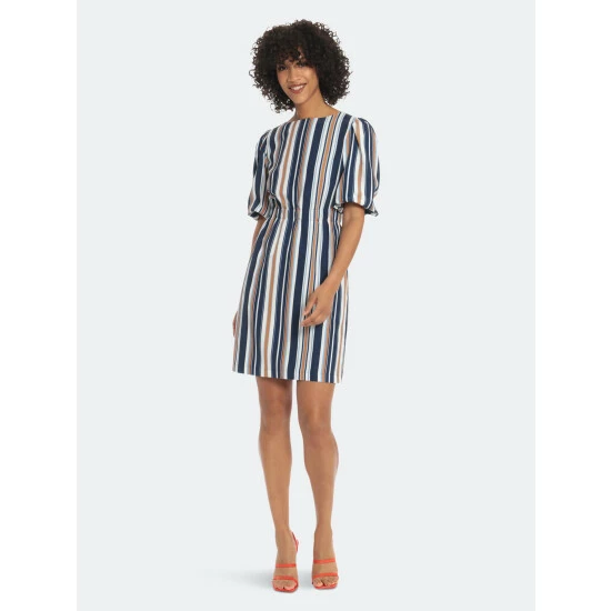 Maggy London Steira Dress Dresses Navy/ivory Stripe 4 Maggy London Steira Dress Dresses Navy/ivory Stripe - Image 2