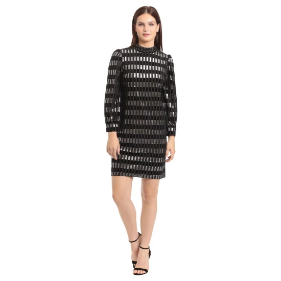 Maggy London Zane Dress Dresses Black/silver 4 Maggy London Zane Dress Dresses Black/silver - Image 2