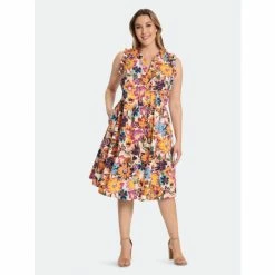 Maggy London Brynn Dress Dresses Soft White/tangerine