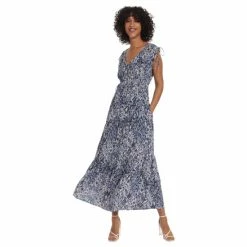 Maggy London Sloan Dress Dresses Soft White/navy