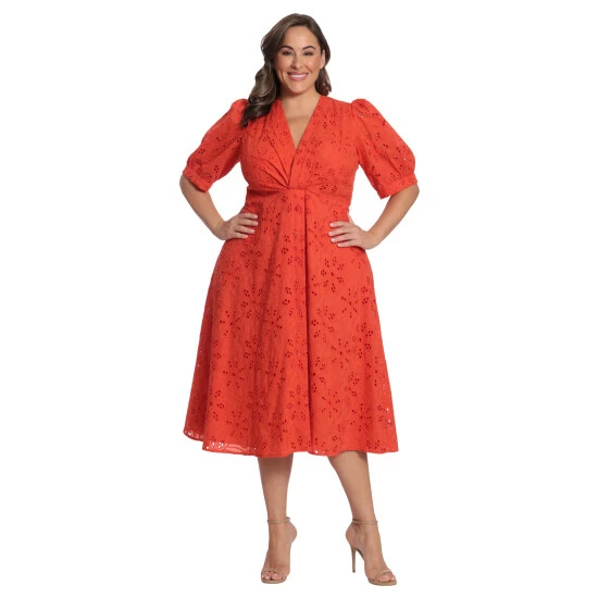 Maggy London Nia Curve Dress Dresses & Jumpsuits Oxy Fire 4 Maggy London Nia Curve Dress Dresses & Jumpsuits Oxy Fire - Image 2