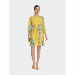 Maggy London Lyla Dress Dresses Lemon Drop/blue
