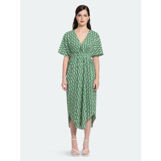 Maggy London Kalsi Dress Dresses Ivory/green Apple 4 Maggy London Kalsi Dress Dresses Ivory/green Apple - Image 2