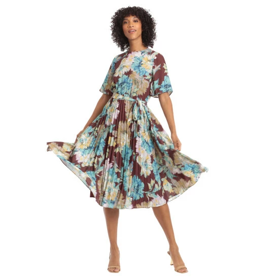 Maggy London Arya Dress Dresses Chocolate/mist Blue 3 Maggy London Arya Dress Dresses Chocolate/mist Blue