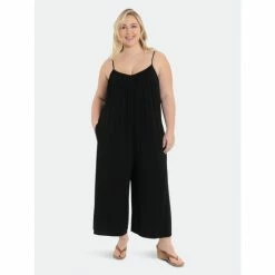 Maggy London London Times Curve Teri Jumpsuit Jumpsuits & Rompers Black -Maggy London shop unnamed file 468