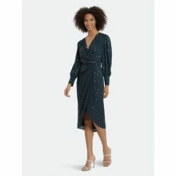 Maggy London Thea Dress Dresses Emerald Foil Dot