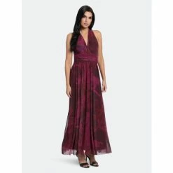 Maggy London London Times Maude Dresses Bordeaux/ Fuchsia