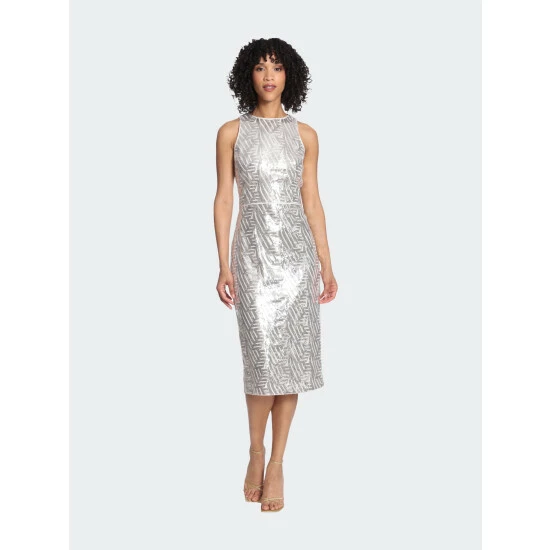 Maggy London Jaime Dress Dresses Silver 4 Maggy London Jaime Dress Dresses Silver - Image 2