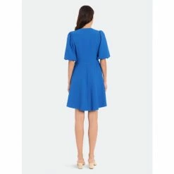 Maggy London Tyba Puff Sleeve Dresses Princess Blue -Maggy London shop unnamed file 551