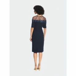 Maggy London Camden Illusion Dress Dresses Ml Twilight Navy -Maggy London shop unnamed file 56