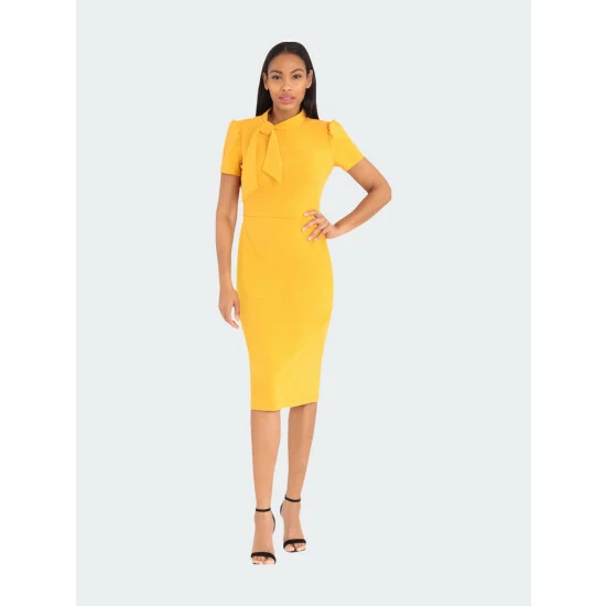 Maggy London Margo Petite Midi Dresses Ml Golden 5 Maggy London Margo Petite Midi Dresses Ml Golden - Image 3
