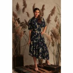 Maggy London Raya Dress Dresses Navy/orchid -Maggy London shop unnamed file 60