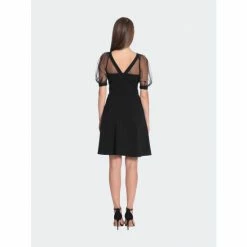 Maggy London Lyra Fit & Flare Illusion Dress Dresses Black -Maggy London shop unnamed file 600