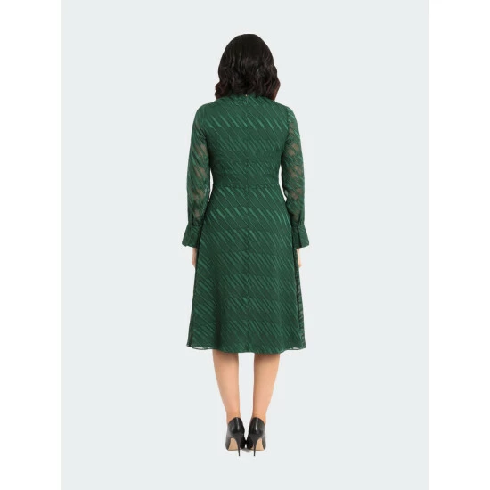Maggy London Veronika Mock Neck Dresses Emerald Delight 4 Maggy London Veronika Mock Neck Dresses Emerald Delight - Image 2