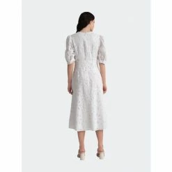 Maggy London Nia Eyelet Midi Dress Dresses Soft White -Maggy London shop unnamed file 629