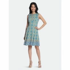Maggy London Adela Dress Dresses Soft White/ Aqua