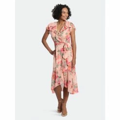 Maggy London London Times Allegra Dresses Navy / Light Rose Pink -Maggy London shop unnamed file 654