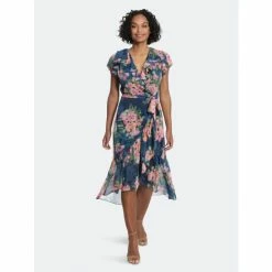 Maggy London London Times Allegra Dresses Navy / Light Rose Pink -Maggy London shop unnamed file 658