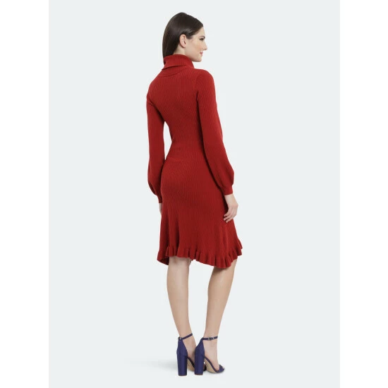 Maggy London Katherine Sweater Dress Dresses Wine 5 Maggy London Katherine Sweater Dress Dresses Wine - Image 3
