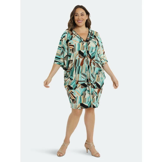 Maggy London London Times Curve Corinne Dresses Neutral/aqua 3 Maggy London London Times Curve Corinne Dresses Neutral/aqua